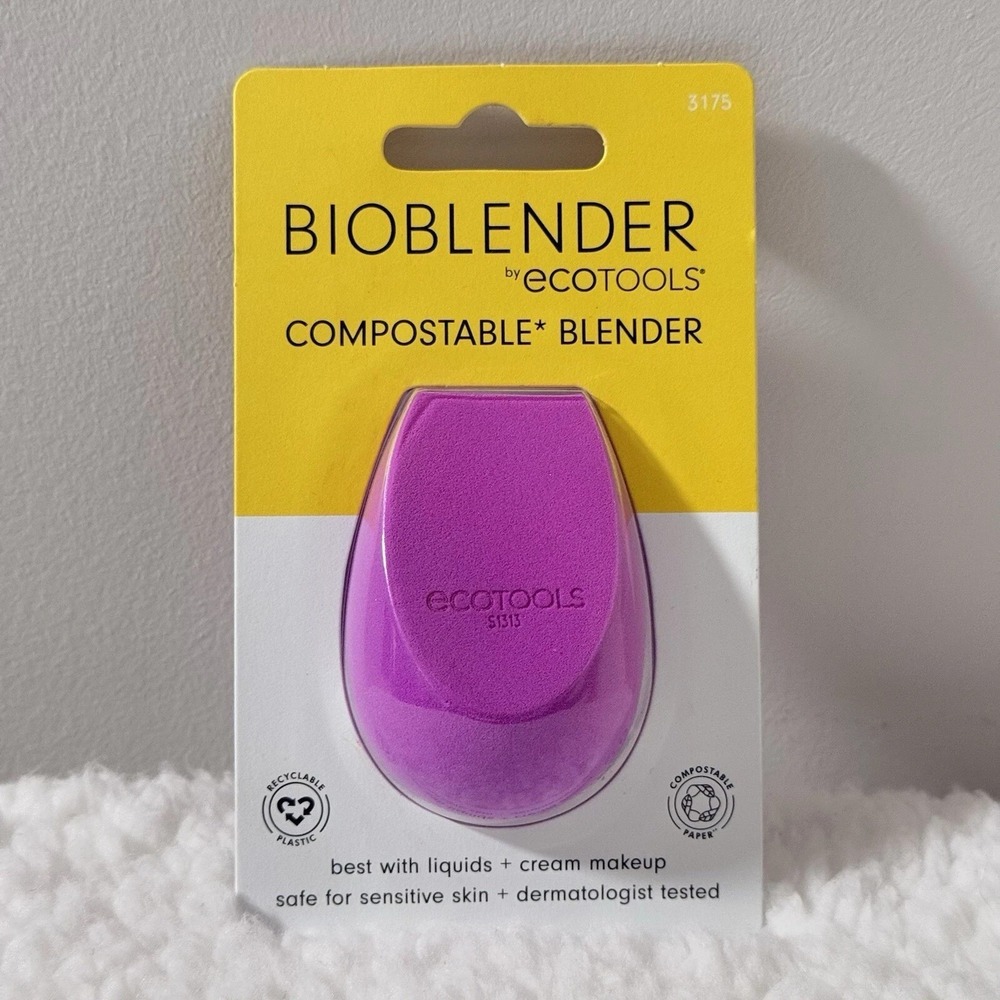 EcoTools BioBlender Compostable Makeup Sponge Purple Vegan Sensitive Skin NEW